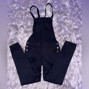Guess Black Denim Overalls